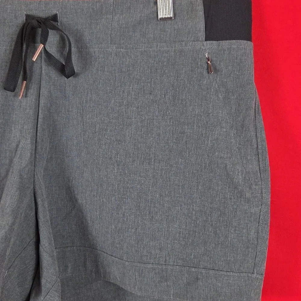 NEW CALIA Anywhere Cuff Shorts Gray Cavier Heather Womens‎ Size XL
